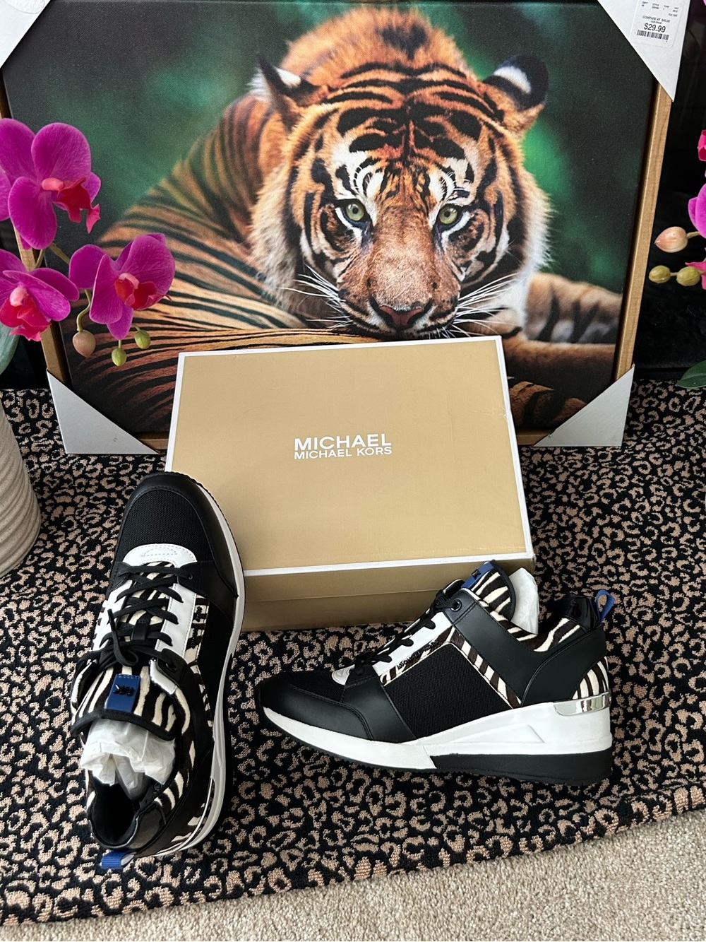 MICHAEL KORS NWT Lace-Up Georgie Trainer Shoes - Unisex - Picture 4 of 8